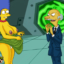 Mr. Burns blackmails Marge into having sex with him and she loves it!